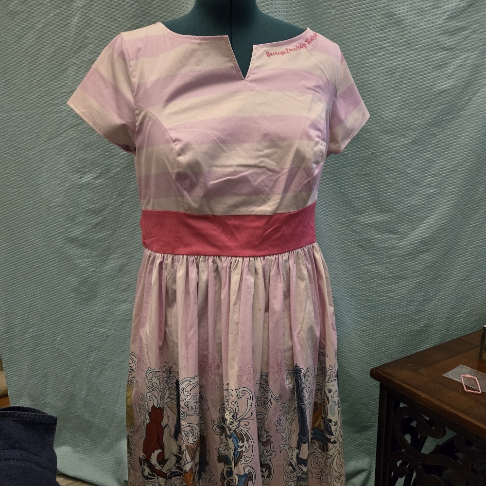 Disney Dress Shop Dress Pink and White Striped Dress